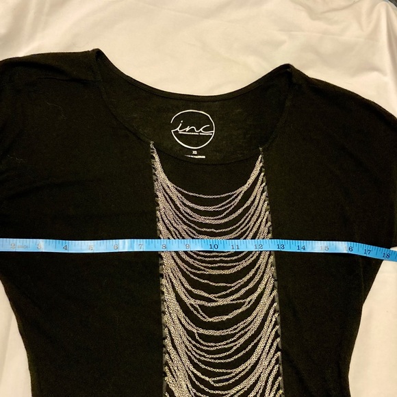 INC black top with small chains down the center - Picture 8 of 10